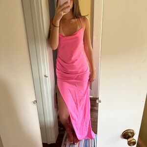 REVOLVE AMANDA UPRICHARD PINK SPAGHETTI STRAP DRESS